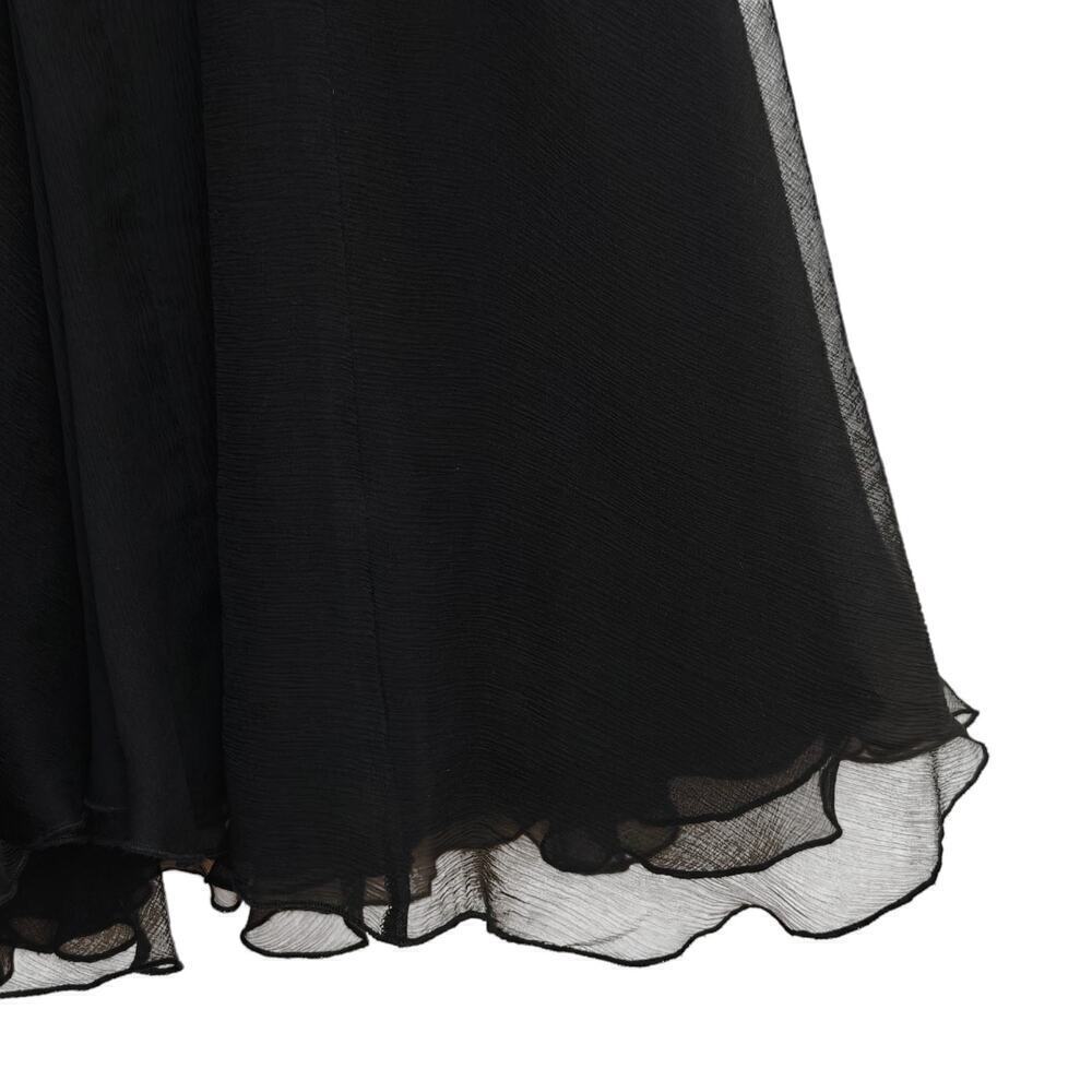 Tadashi Shoji Collection Silk Chiffon Dress Size 2 Black Cocktail Evening - Picture 6 of 11